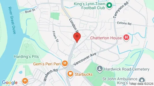 Apartments for rent i King's Lynn - Norfolk - kort over placeringen