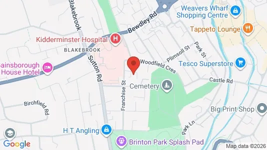 Apartments for rent i Kidderminster - Worcestershire - kort over placeringen