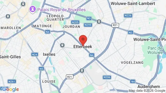 Apartments for rent i Brussels Etterbeek - kort over placeringen