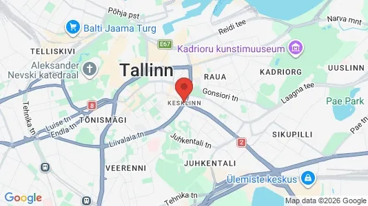 Apartments for rent i Tallinn Kesklinna - kort over placeringen