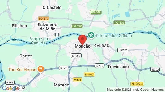 Apartments for rent i Monção - kort over placeringen