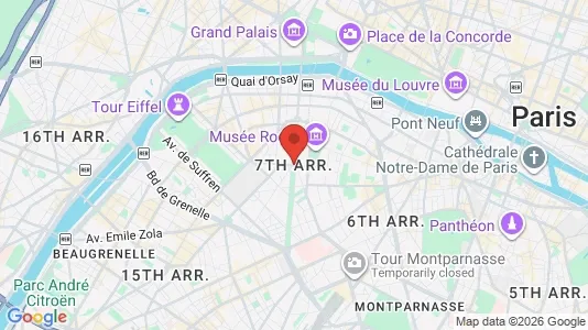 Apartments for rent i Paris 7ème arrondissement - kort over placeringen