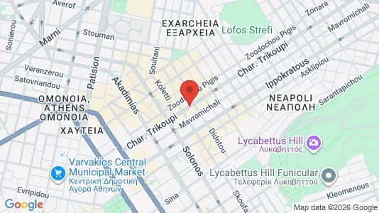 Apartments for rent i Athens Exarchia - kort over placeringen