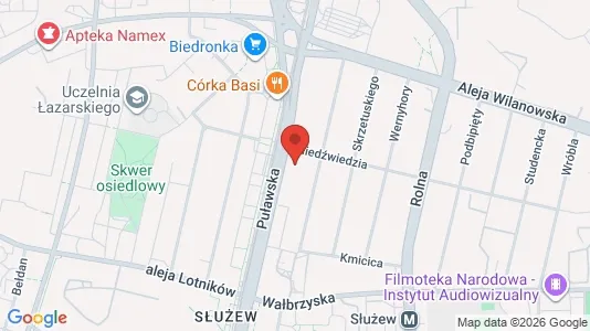 Apartments for rent i Warszawa Mokotów - kort over placeringen