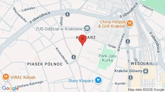 Rooms for rent i Kraków Śródmieście - kort over placeringen