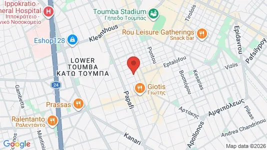 Apartments for rent i Thessaloniki - kort over placeringen