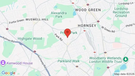 Apartments for rent i London N8 - kort over placeringen