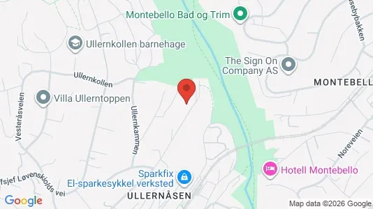 Apartments for rent i Oslo Ullern - kort over placeringen