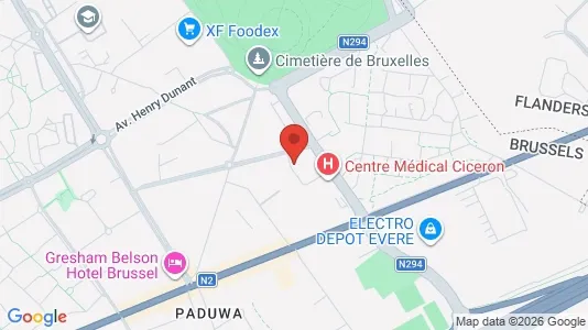 Apartments for rent i Brussels Evere - kort over placeringen