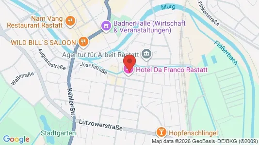 Apartments for rent i Rastatt - kort over placeringen