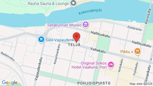 Apartments for rent i Pori - kort over placeringen