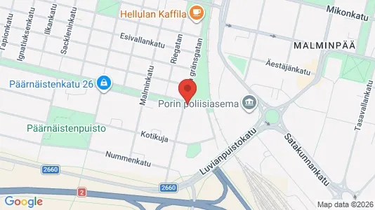 Apartments for rent i Pori - kort over placeringen
