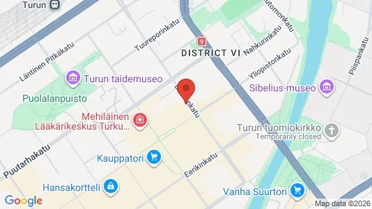 Apartments for rent i Turku - kort over placeringen