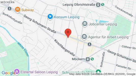 Apartments for rent i Leipzig - kort over placeringen