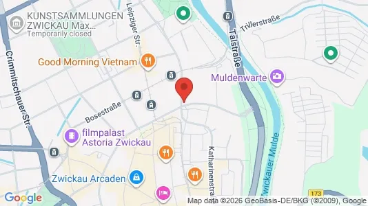 Apartments for rent i Zwickau - kort over placeringen