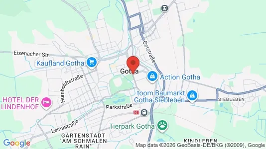 Apartments for rent i Gotha - kort over placeringen