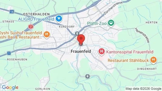 Apartments for rent i Frauenfeld - kort over placeringen