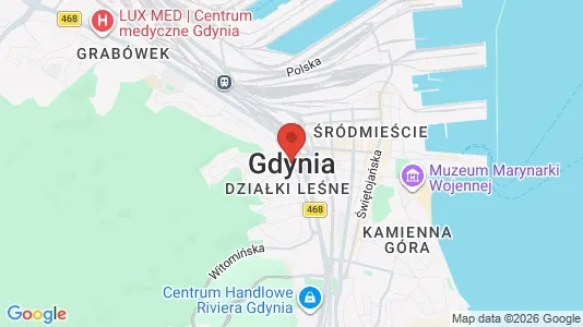 Apartments for rent i Gdynia - kort over placeringen