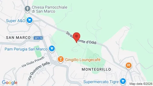 Apartments for rent i Perugia - kort over placeringen