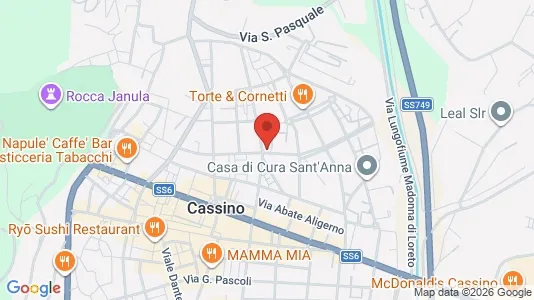 Rooms for rent i Cassino - kort over placeringen
