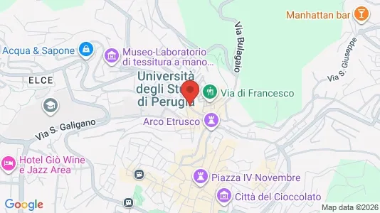 Apartments for rent i Perugia - kort over placeringen