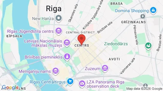 Apartments for rent i Riga Centrs - kort over placeringen