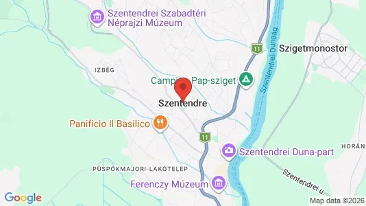 Houses for rent i Szentendrei - kort over placeringen