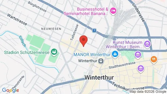Apartments for rent i Winterthur - kort over placeringen