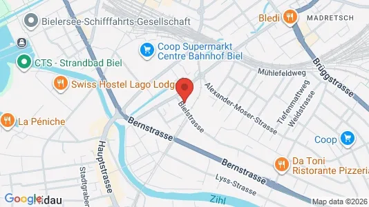 Apartments for rent i Biel - kort over placeringen