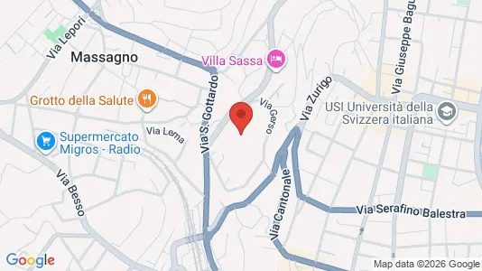 Apartments for rent i Lugano - kort over placeringen