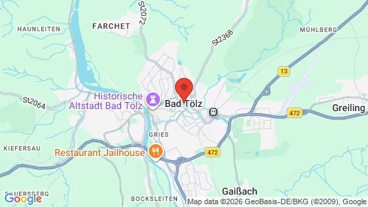 Apartments for rent i Bad Tölz-Wolfratshausen - kort over placeringen