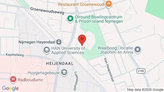 Rooms for rent i Nijmegen - kort over placeringen