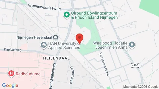 Rooms for rent i Nijmegen - kort over placeringen