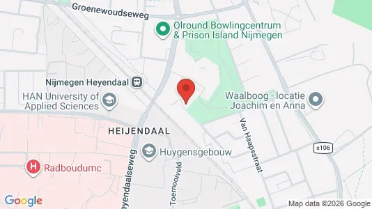 Rooms for rent i Nijmegen - kort over placeringen
