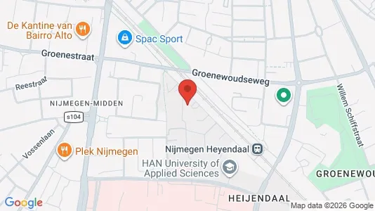 Apartments for rent i Nijmegen - kort over placeringen