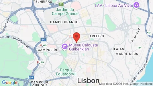Apartments for rent i Lisboa Avenidas Novas - kort over placeringen