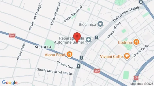 Apartments for rent i Timişoara - kort over placeringen