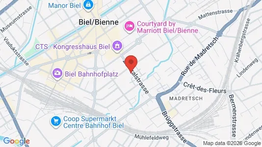 Apartments for rent i Biel - kort over placeringen