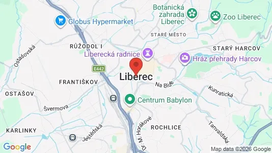 Apartments for rent i Liberec - kort over placeringen