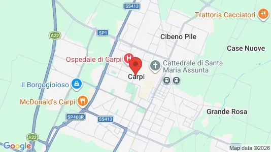 Apartments for rent i Carpi - kort over placeringen