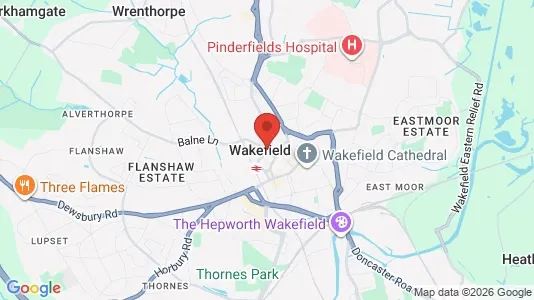 Houses for rent i Wakefield - West Yorkshire - kort over placeringen