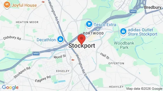 Rooms for rent i Stockport - Cheshire - kort over placeringen