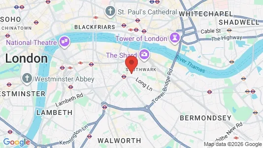 Apartments for rent i London SE1 - kort over placeringen