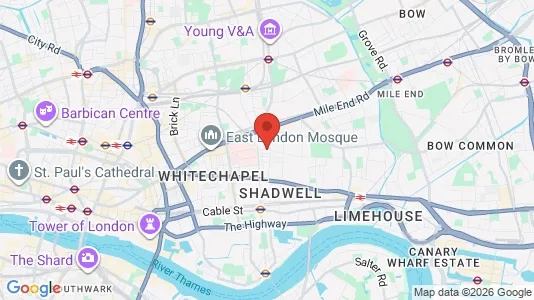 Apartments for rent i London E1 - kort over placeringen