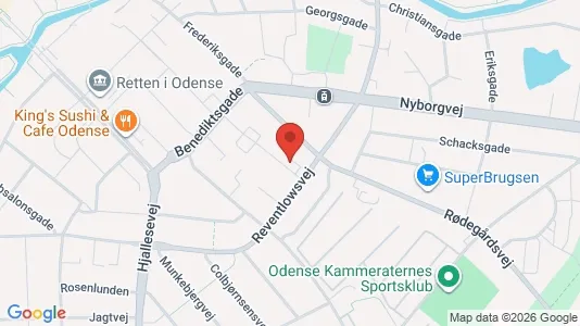 Apartments for rent i Odense C - kort over placeringen