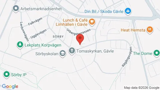 Apartments for rent i Gävle - kort over placeringen