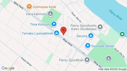 Apartments for rent i Pärnu - kort over placeringen