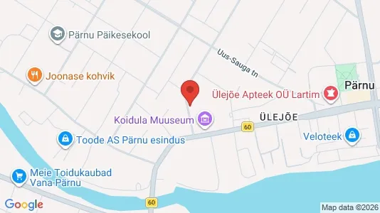 Apartments for rent i Pärnu - kort over placeringen