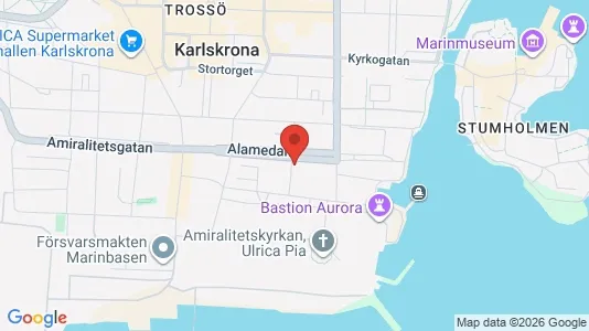 Apartments for rent i Karlskrona - kort over placeringen