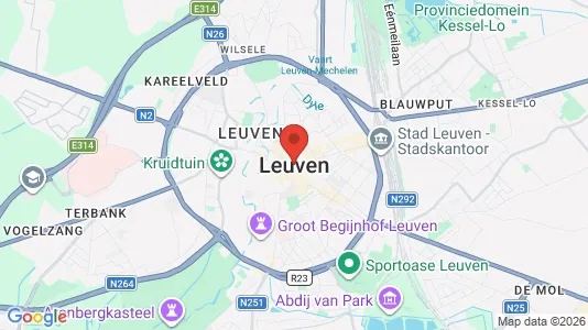 Houses for rent i Leuven - kort over placeringen